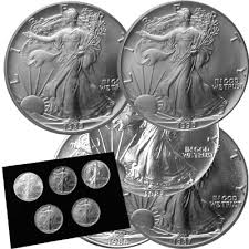 Silver American Eagles - Lot of 5 - Image 2